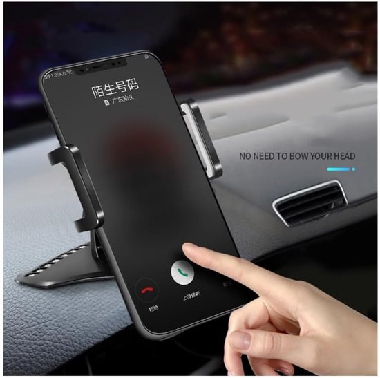 Smartphone Houder 3 in 1: Dashboard/Vizier Klem + AC Grille Clip voor GONEX NEX 5 (2020) - Zwart — afbeelding 5