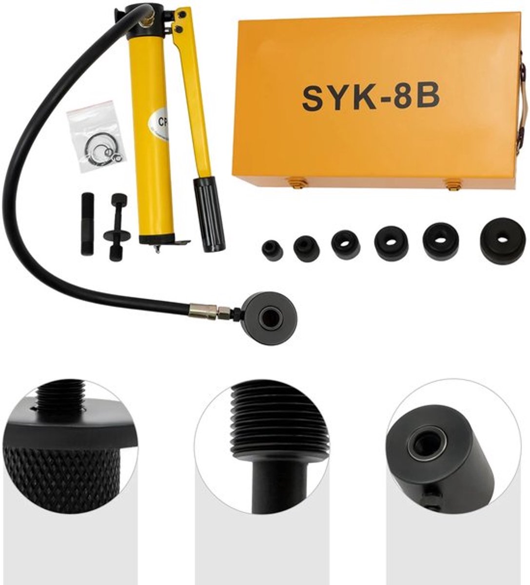 Perforator Hydraulische Knockout-Pons - 8T Vermogen - 3 mm Plaatdikte - Staal - Voor Metaalbewerking