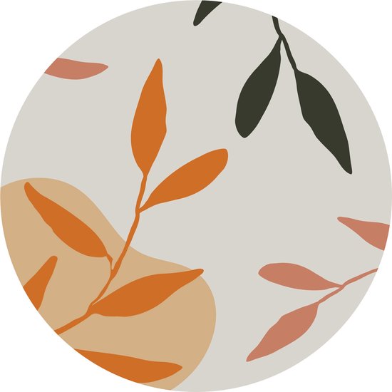 Abstract Bohemian | Abstracte bladeren 001 (155) Cirkel | Poster | 30 × ...