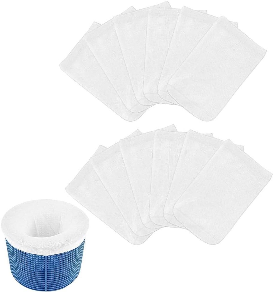 Herbruikbare Skimmer Sokken voor Zwembaden - 20 Stuks Nylon Filteraccessoires voor Efficiënte Poolreiniging, Verwijdert Bladeren en Afval