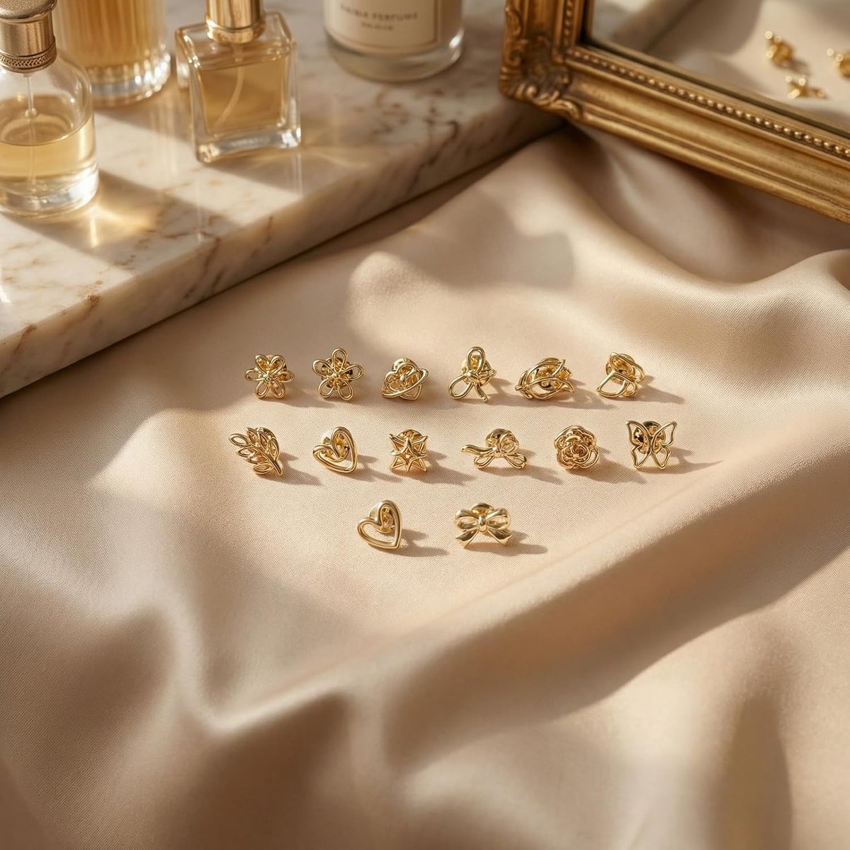 Broches dorées en fausse broche, clips voor Anneaux de Pull en Alliage Métallique Rond Coeur Nœud voor kleding, Boucles de Châle, Boutons Instantanés voor jeans, vesten, bricolage, decoratie