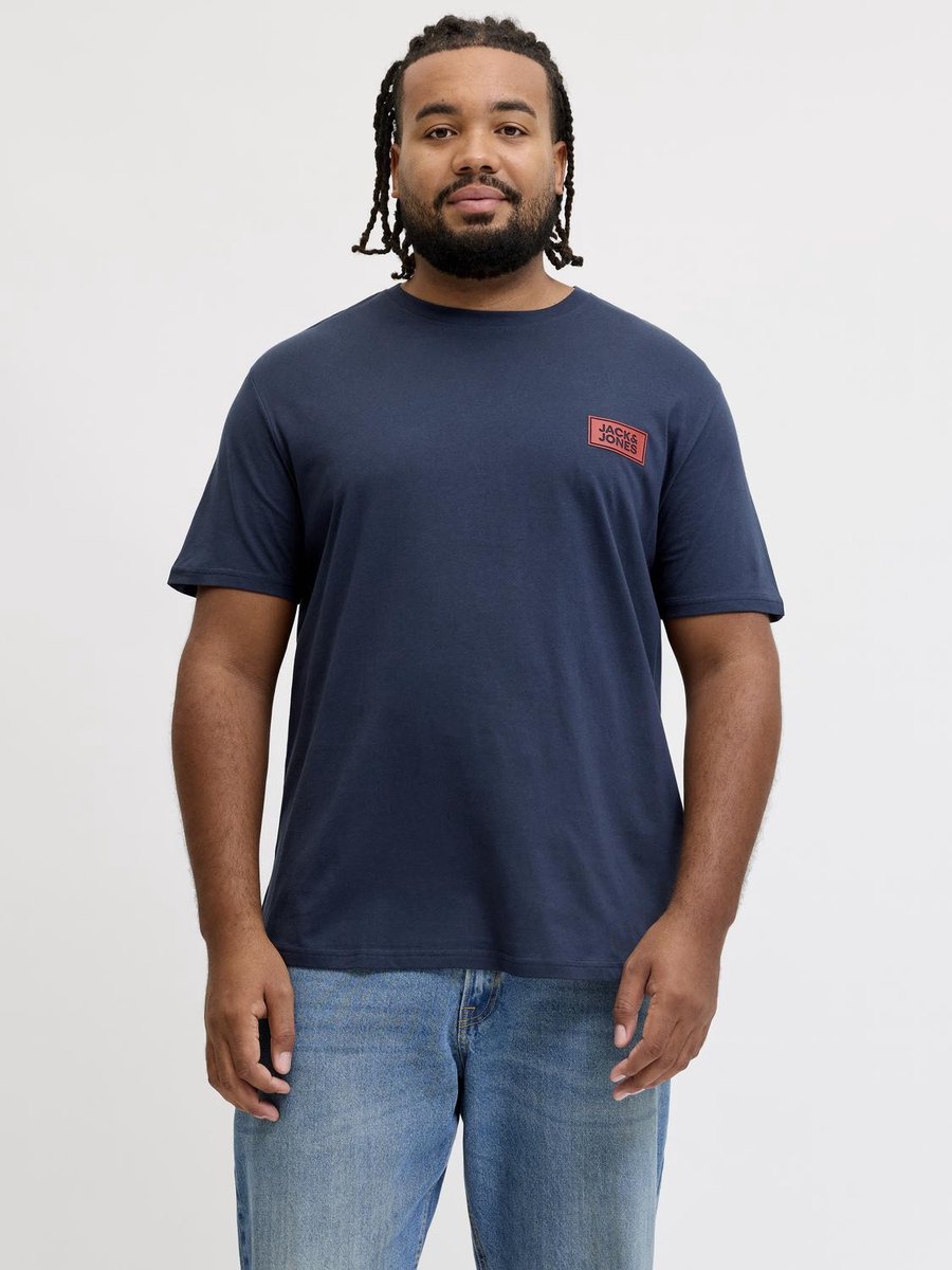 JACK & JONES PLUS - JJRUSH TEE SS CREW NECK SN PLS Heren T-shirt