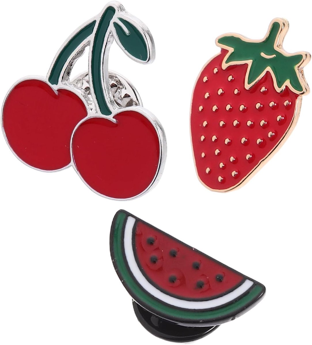 Broches, set emaille reversspelden