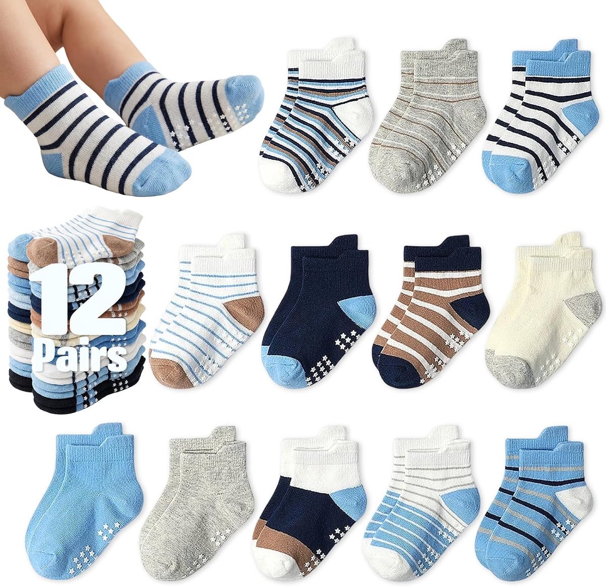 Sokken voor kinderen van 1 tot 5 jaar, ademende babysokken, meisjes