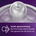Tétine Philips Avent unique en forme de sein pour une tétée naturelle.