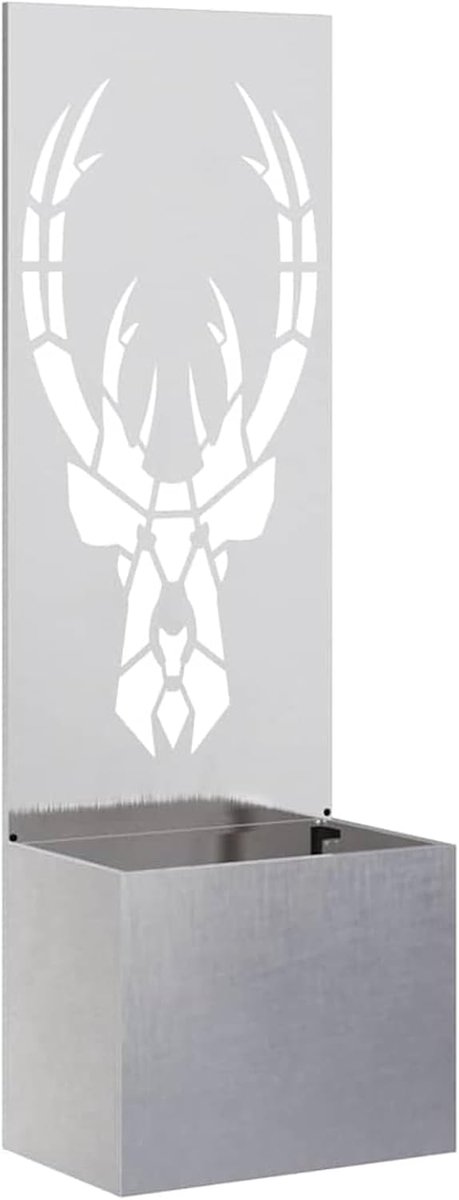 Tuin zichtwerend doek zilver 50 x 140 cm roestvrij staal, elegante zichtwerende elementen tuindecoratie muur voor balkon zwembad entree en hotel 876487
