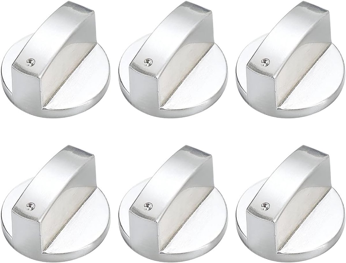 Knoppen gasfornuis knoppen oven universele gasknoppen voor keuken gasfornuis fornuis oven 6 mm zilver
