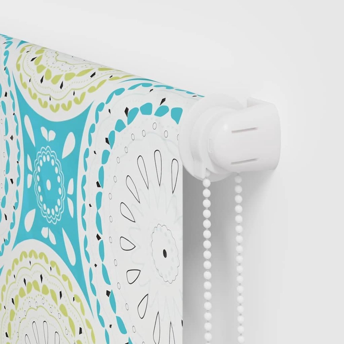 Douchegordijn, ornament design, badgordijn, PEVA, aluminium rail