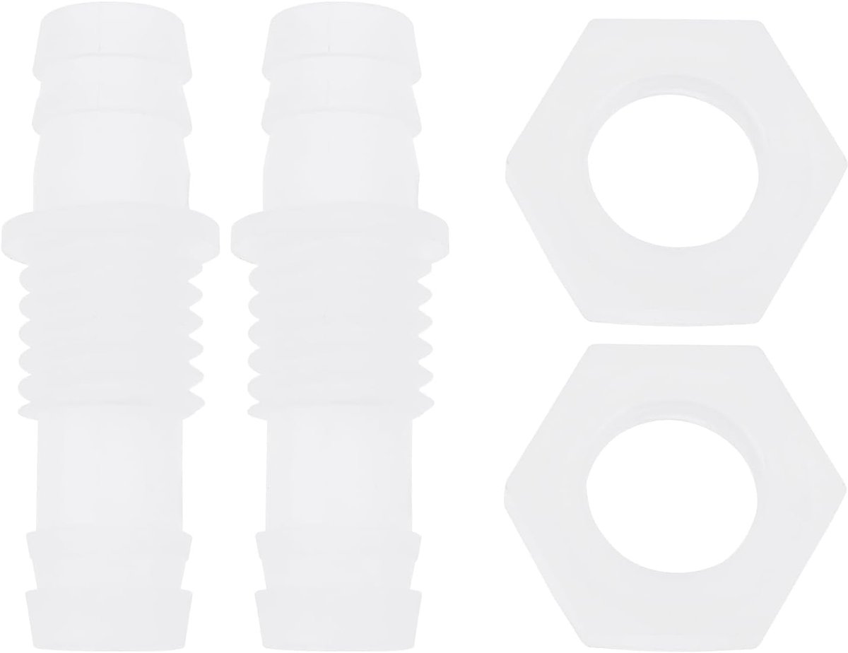 Dailygoods- Slangfitting 10-M14-10 - 4x Connector - 4x Moer - 4x Pakking - Geschikt voor Binnendiameter 10mm - Temperatuur -40-160℃ - Slangconnector