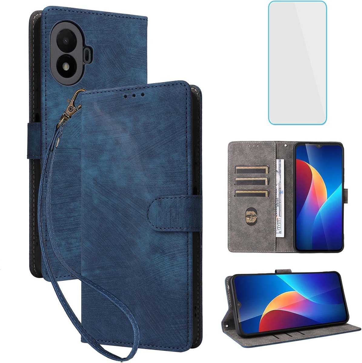 Hoesje Voor TCL K70 SE 4G Blauw