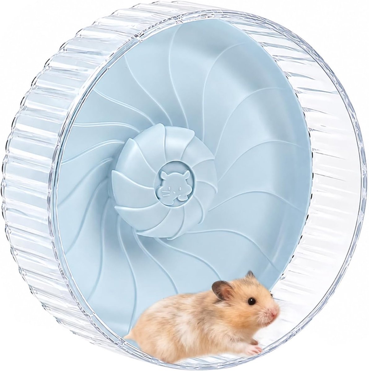 Hamsterwiel 21 cm voor kooimontage, zonder standaard, blauw