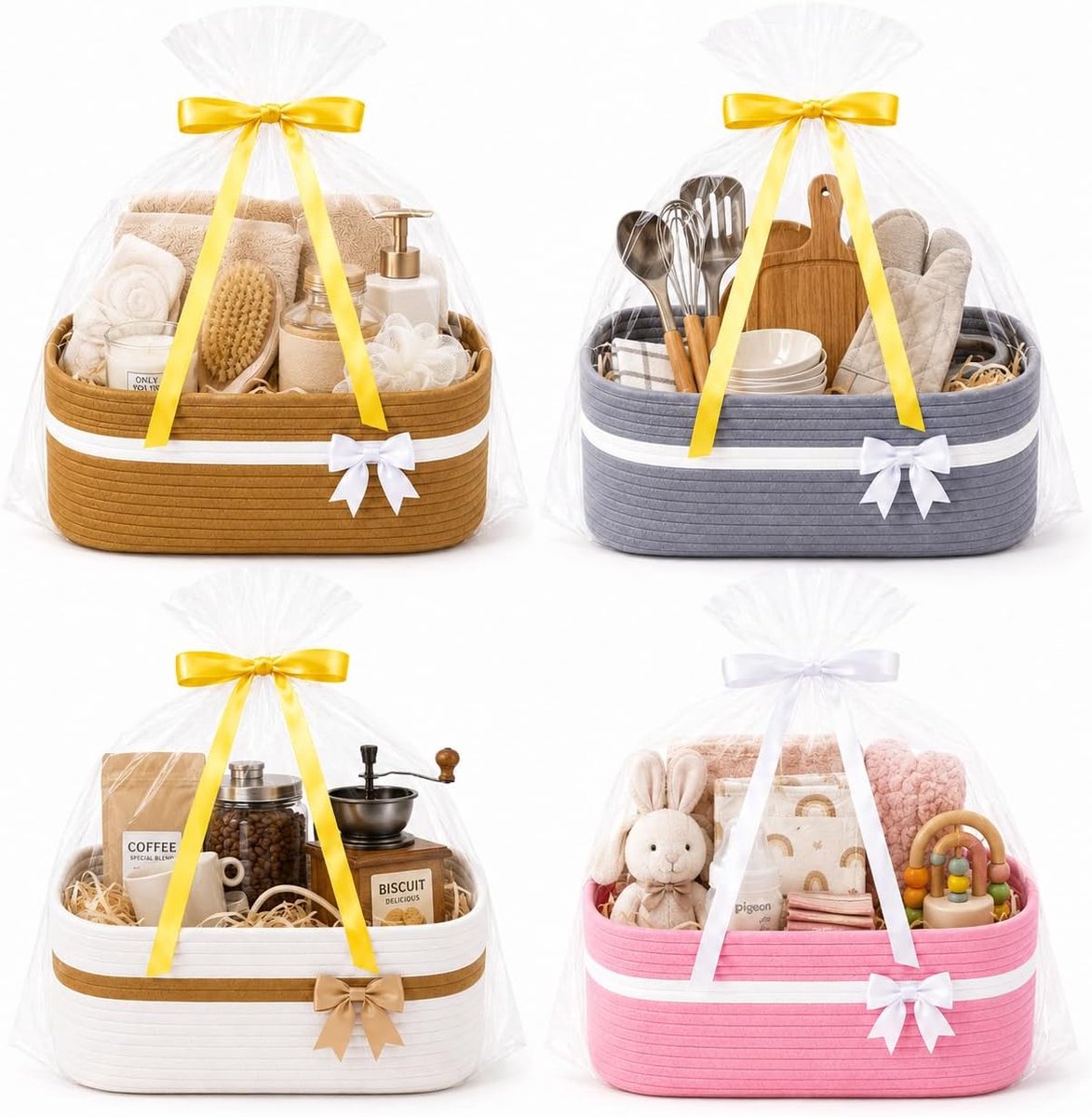 Leeg 34,5 x 25,5 x 15 cm met geschenkzakjes en linten