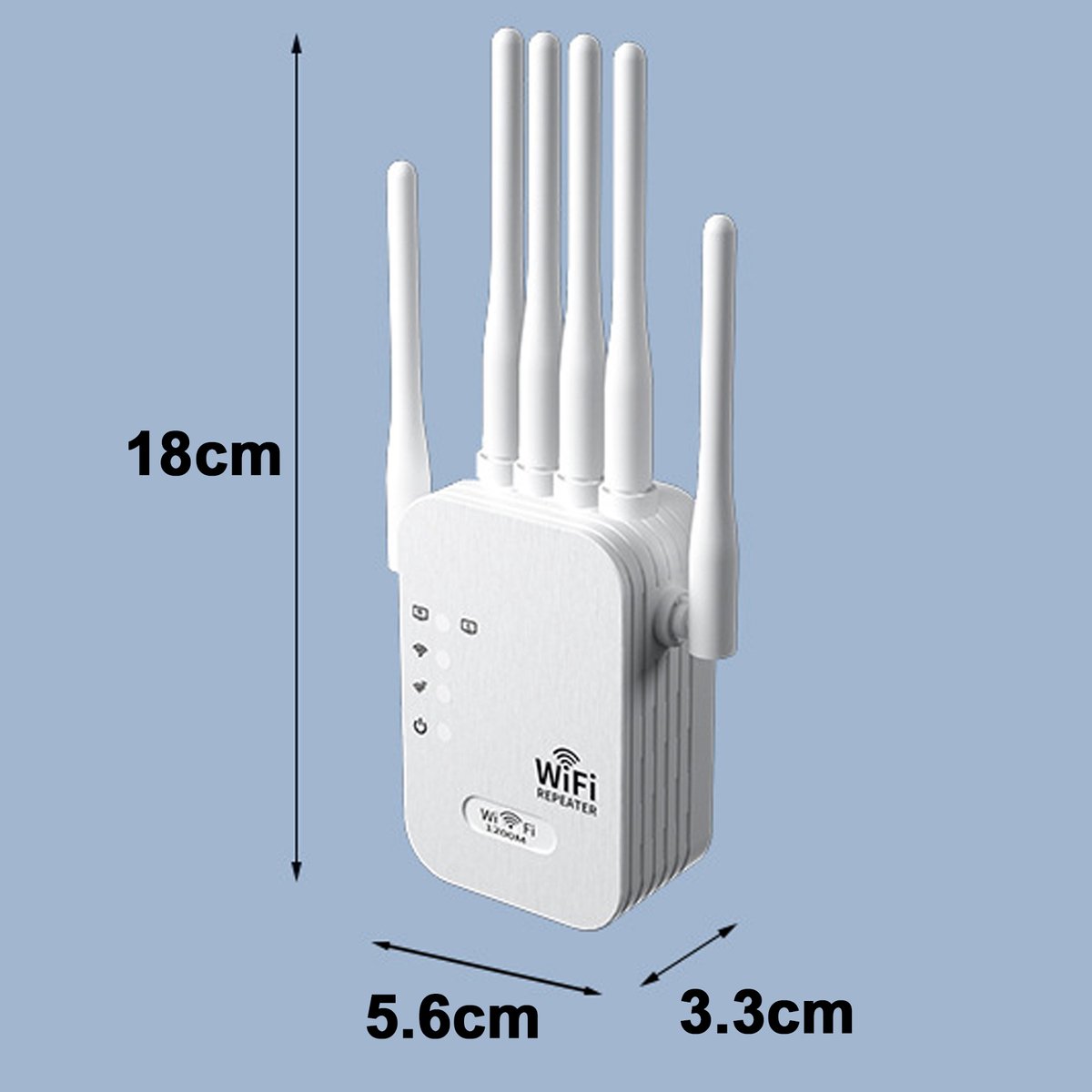 Senmudi WiFi-repeater 1200 Mbps met 6 Antennes - afbeelding 2
