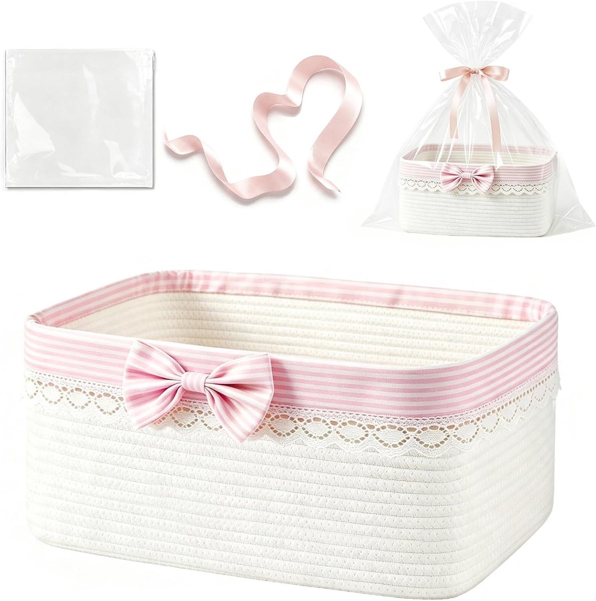 Lege mand voor geschenken, kleine cadeausmand, presentatiemand