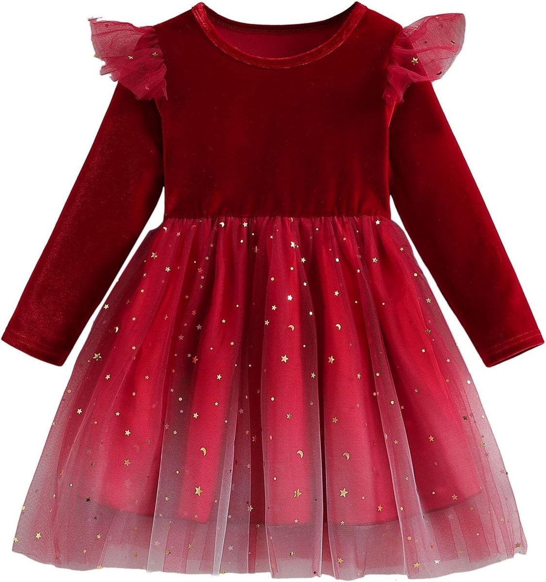 Prinsessenjurk voor meisjes, ceremonie, avond, feest, Kerstmis, baljurk, tule, kant, pof, mouwloos, meisjes, koningin, bruiloft, gala, pailletten, vintage, A63