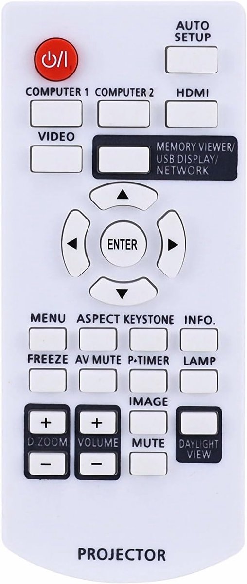 Afstandsbediening N2QAYA000116 voor projectoren Panasonic PT-LB280, PT-LB300, PT-LB303, PT-LB305, PT-LB306, PT-LB330, PT-LB332, PT-LB353, PT-LB355, PT-LB356, PT-LB360, PT-LB382, PT-TX4300