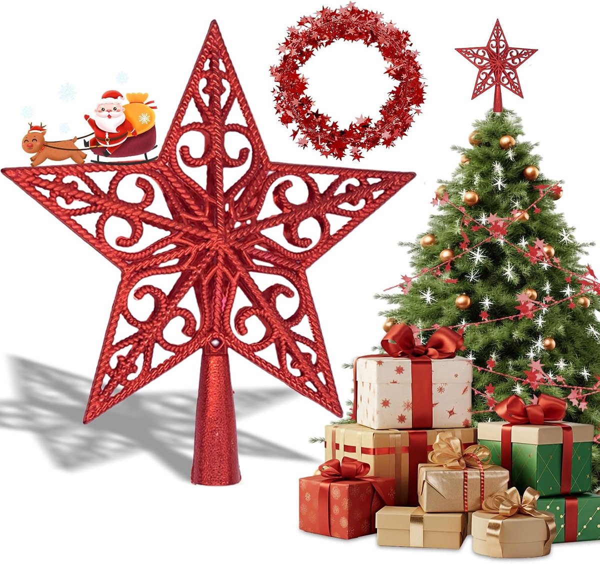 Kerstboompiek, kerstdecoraties