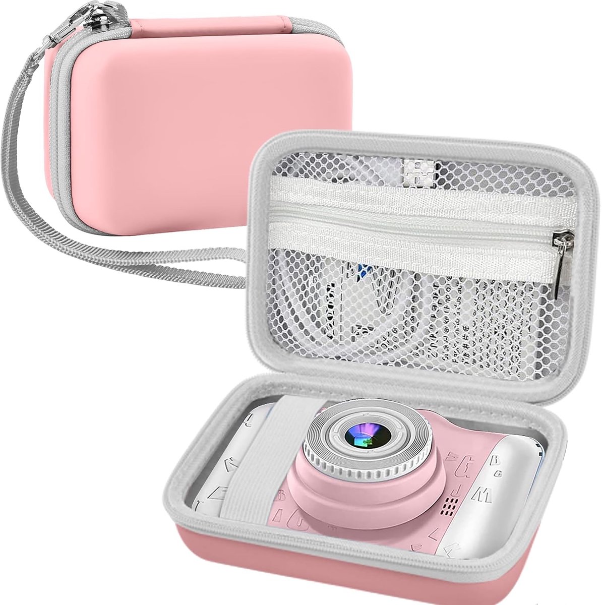 Kinderen Digitale Camera's Beschermhoes, Compatibel met digitale camera-afdrukcamera、Kinderfotocamera, Kinderen Digitale Camera's Tas (alleen beschermhoes) Roze