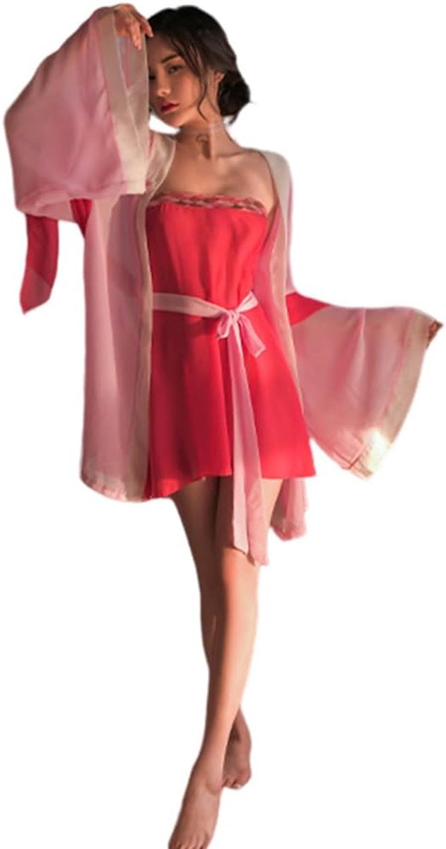 Japanse sexy kimono lingerie ondeugende meid cosplay party yukata nachthemd