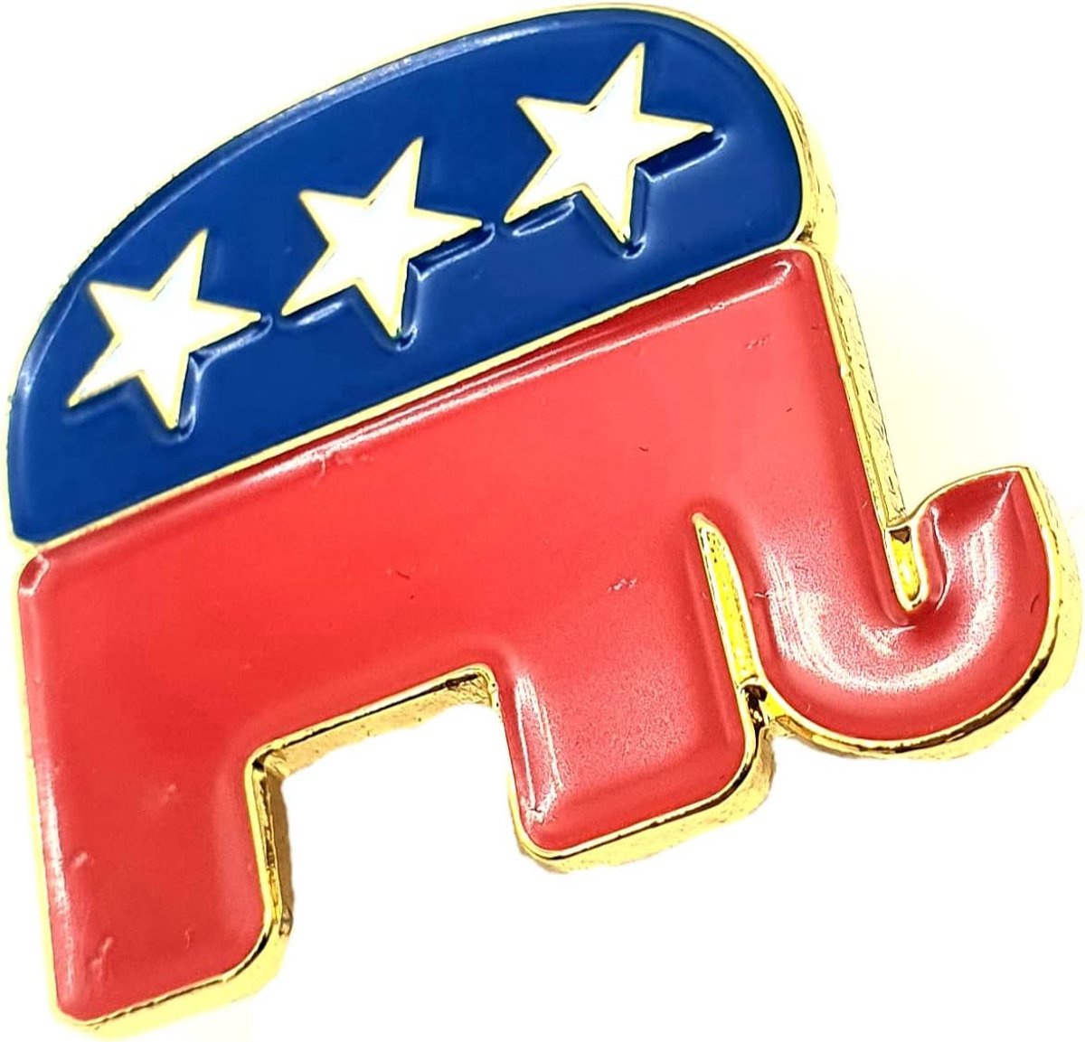 Partij Olifant Logo Donald Trump USA Verenigde Staten van Amerika Amerikaanse Metalen Emaille Pin Badge, Metaal