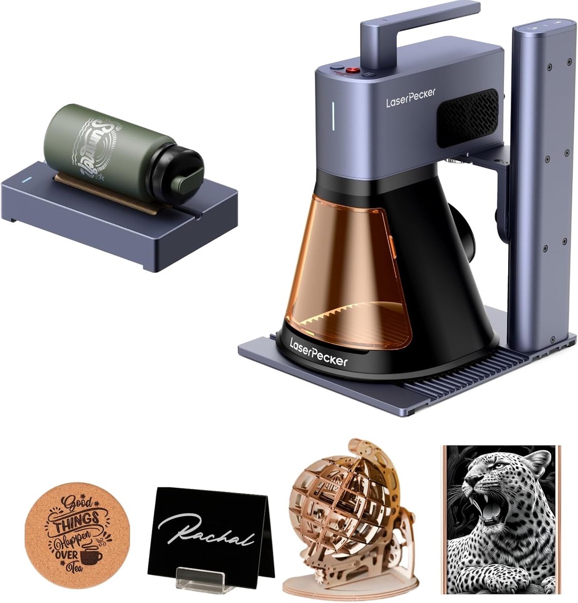 Lasergraveermachine 10W Diodelasergraveerder - Spintrack Module - 6 mm Snijcapaciteit - Draagbaar - Voor Hout En Acryl