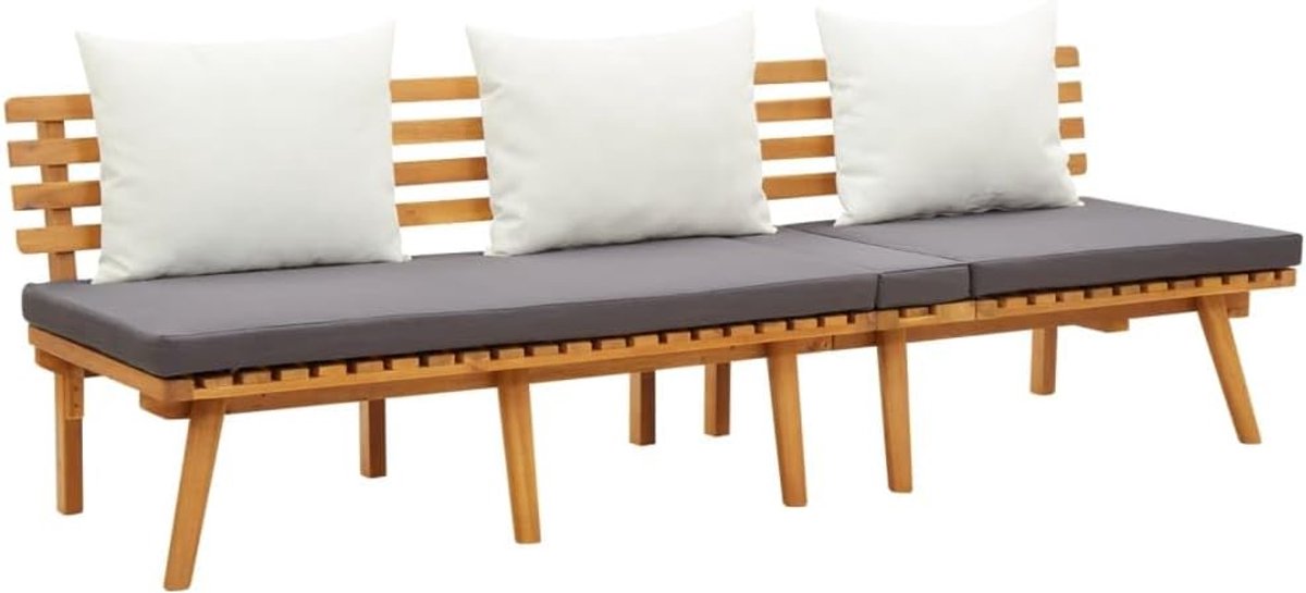 Bed tweepersoonsbed tuinbed 200x65 cm acacia massief hout geschikt voor familiekamers