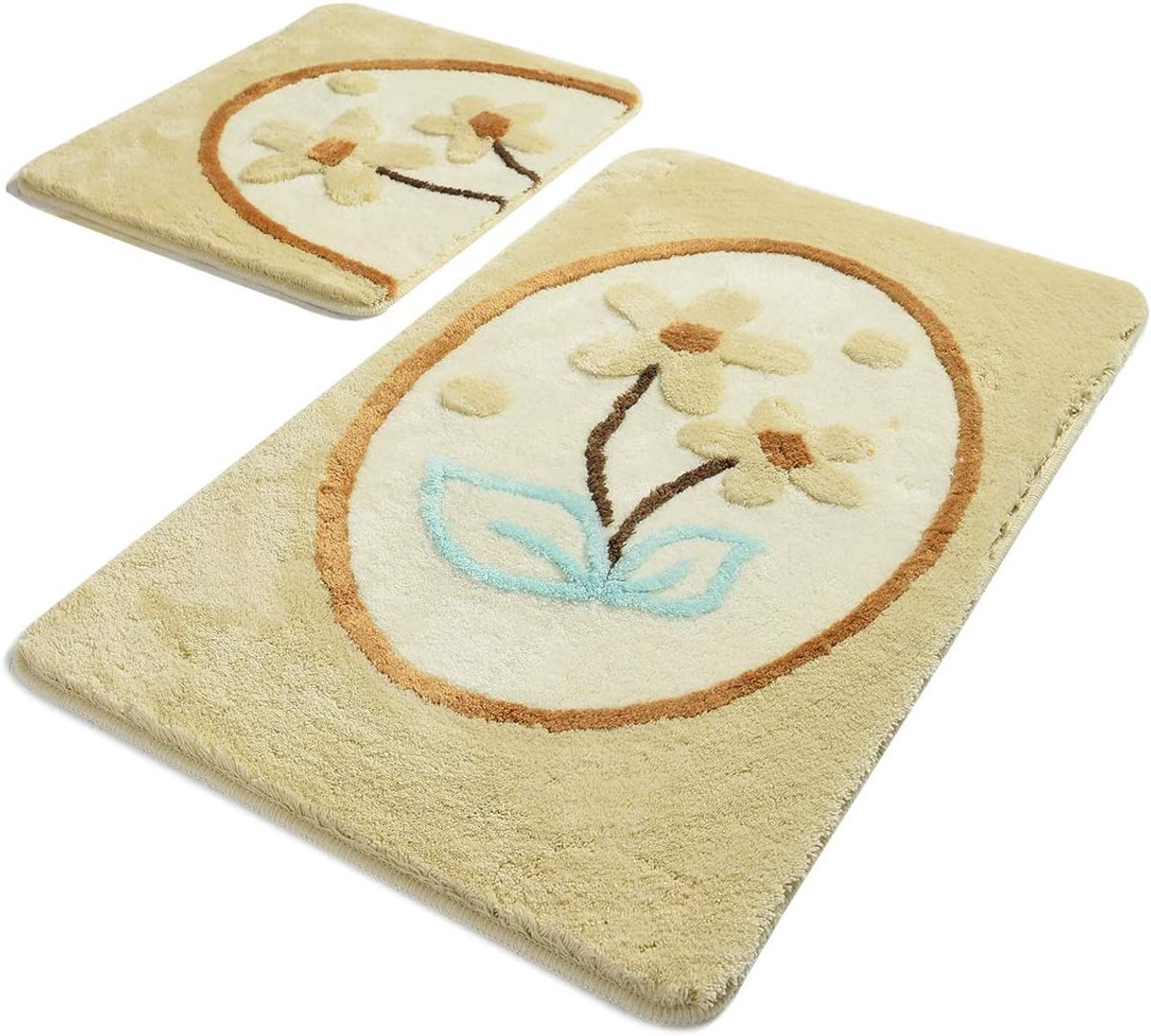 60x100 cm + 50x60 cm WiBOS It (set van 2) (badkamertapijten Ladure Stone (set van 2), 60x100 cm + 50x60 cm)
