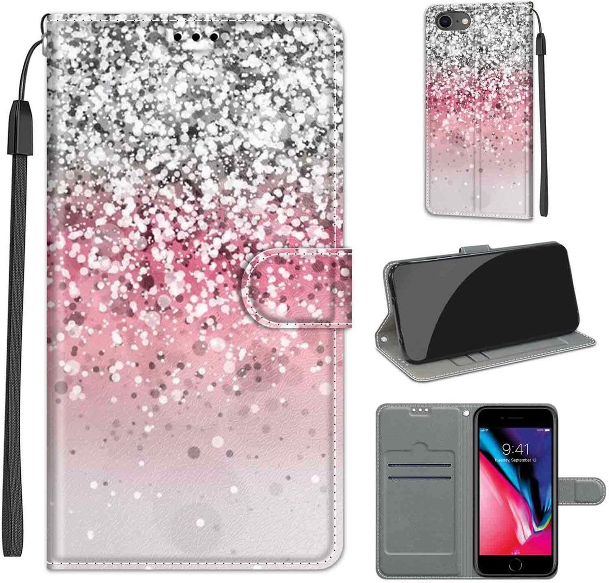 Hoes voor iPhone SE 2022/2020/8/7, roze