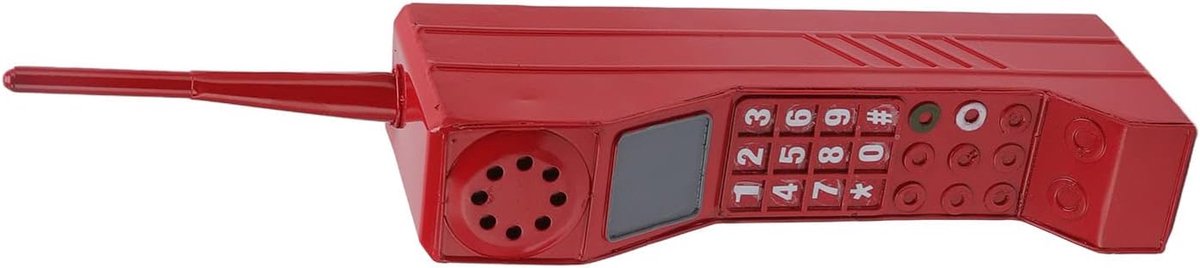 School Mobiele Telefoon Oude Mobiele Telefoons Uit De 90S Iron Retro Brick Mobiele Telefoon Ornament Vintage Mobiele Telefoon Model Simulatie Fotografische Props Gestileerde (Rood)