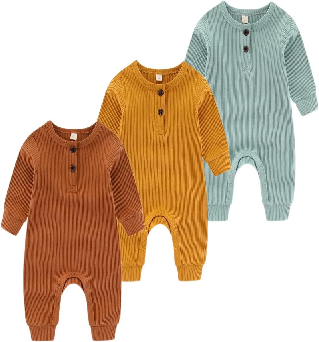 Babyrompertje pasgeborenen gebreide jumpsuit lange mouwen baby jongens meisjes voetloos eendelig pak, 0-24 maanden