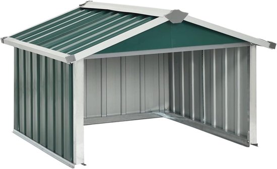 Schuur voor grasmaaier, grasmaaier, garage, voor robot, grasmaaier, verzinkt staal, groen, 92 x 97 x 63 cm — afbeelding 3