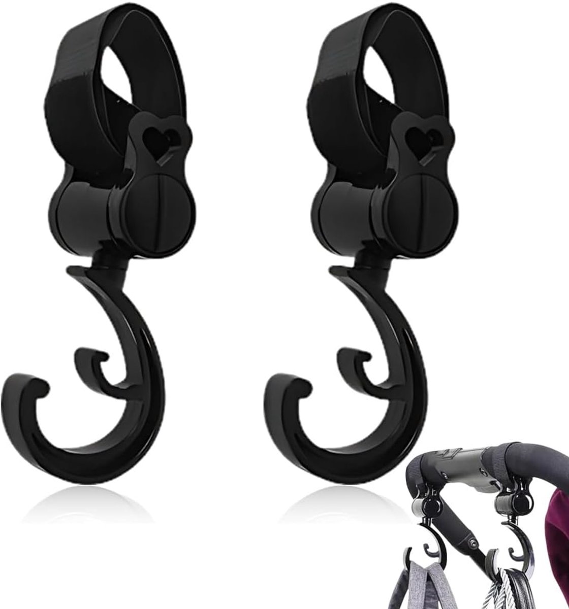 Draaibare haken voor kinderwagen, 4 stuks