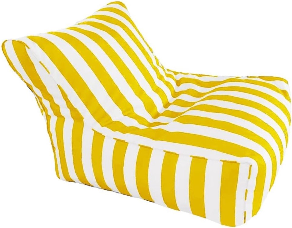 zitzak for zwembad - Originele volwassen maat drijvende zitzakken for zwembaden - Drijvende zitzak for zwembad - Gestreepte zitzakhoes for buiten(Yellow-stripe)