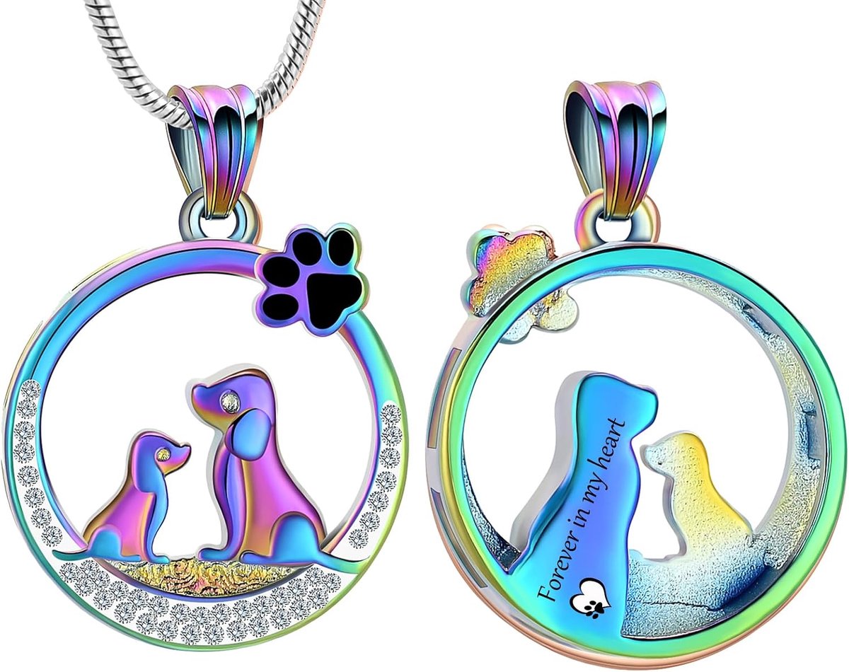 Crematie Sieraden Urn Kettingen Met Mini Hond Poot voor As Memorial Keepsake Hanger voor Vrouwen Man Geschenken Met Trechter Kit & Tas