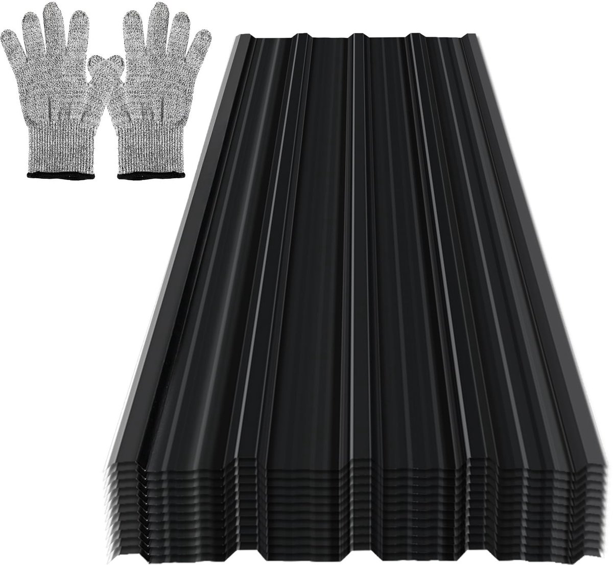 36x trapeziumplaat profielplaat 129 x 46 cm - 21 m², antraciet