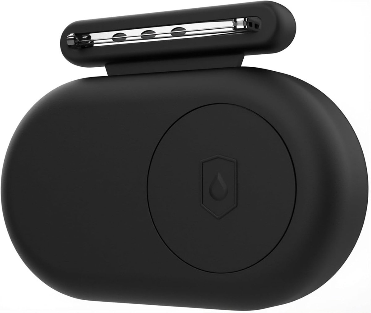 1 x beschermhoes van siliconen met speld voor Smart Tag 2, compatibel met Samsung Galaxy, schokbestendige en antislip beschermhoes voor sleutels, dieren of tassen, kleur: zwart