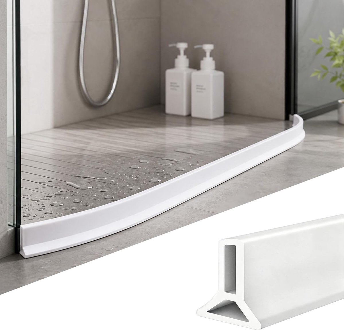 spatbeschermingsstrip voor de douche, siliconen