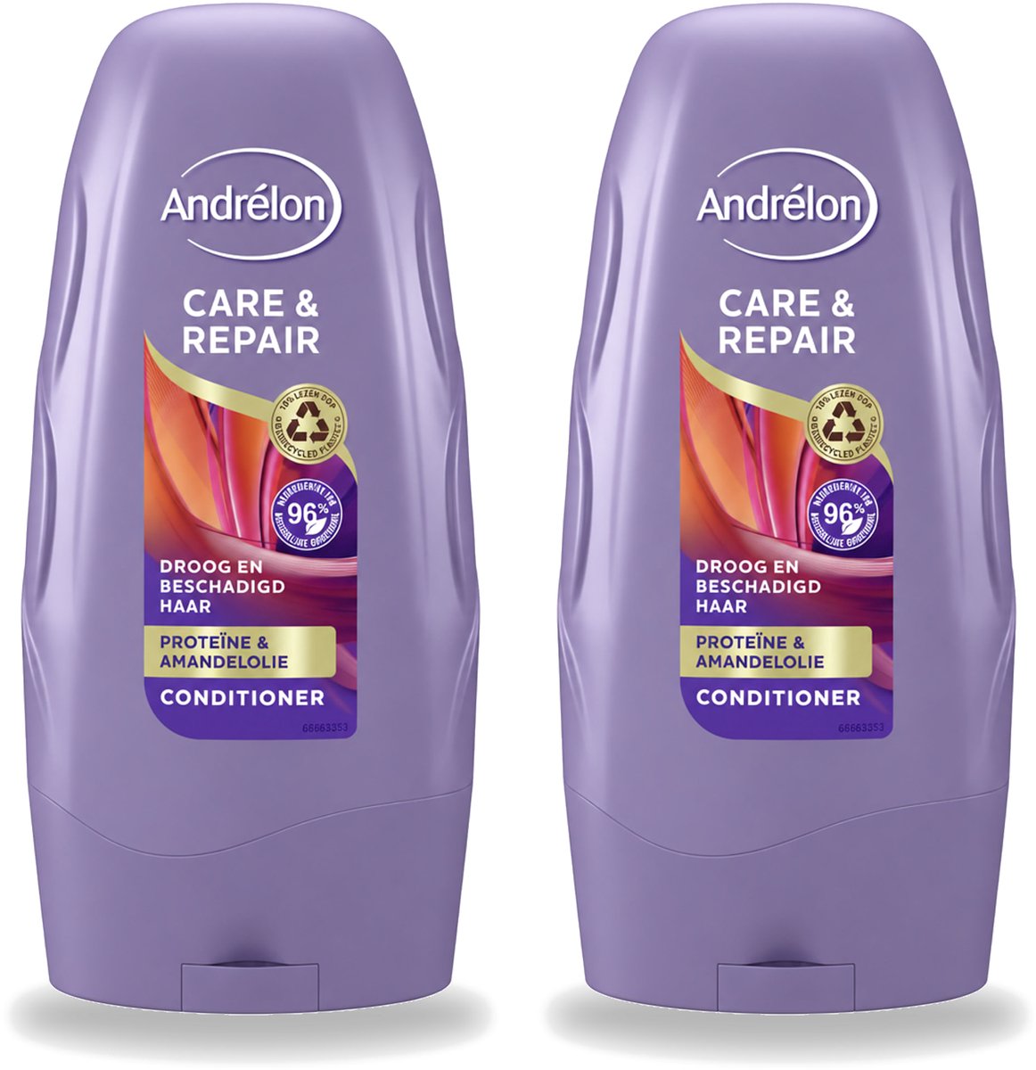2 x Andrélon - Care & Repair - Conditioner - Voor Beschadigd Haar - 250 ml - Bulkverpakking - 2 stuks