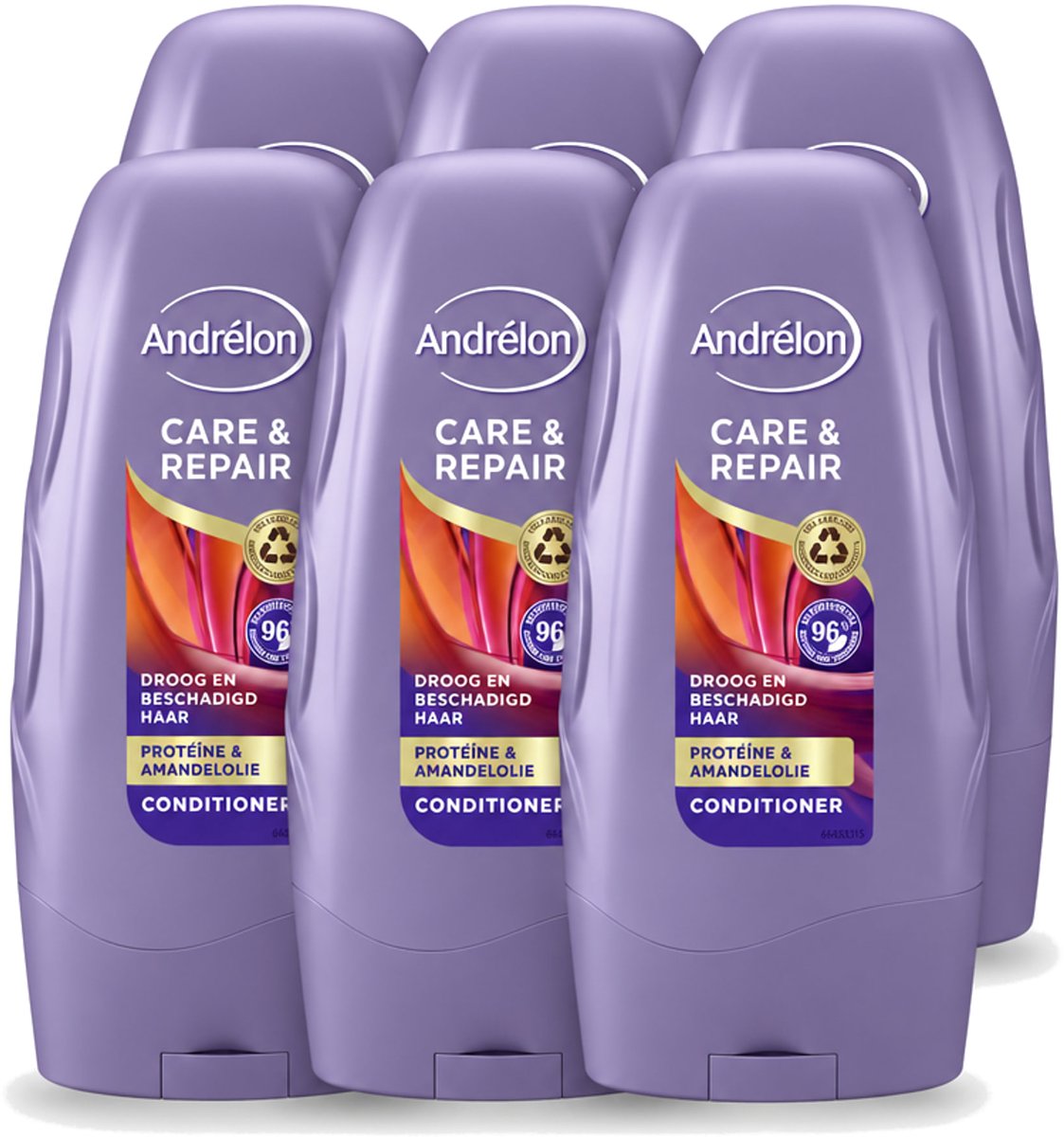6 x Andrélon - Care & Repair - Conditioner - Voor Beschadigd Haar - 250 ml - Voordeelverpakking - 6 stuks
