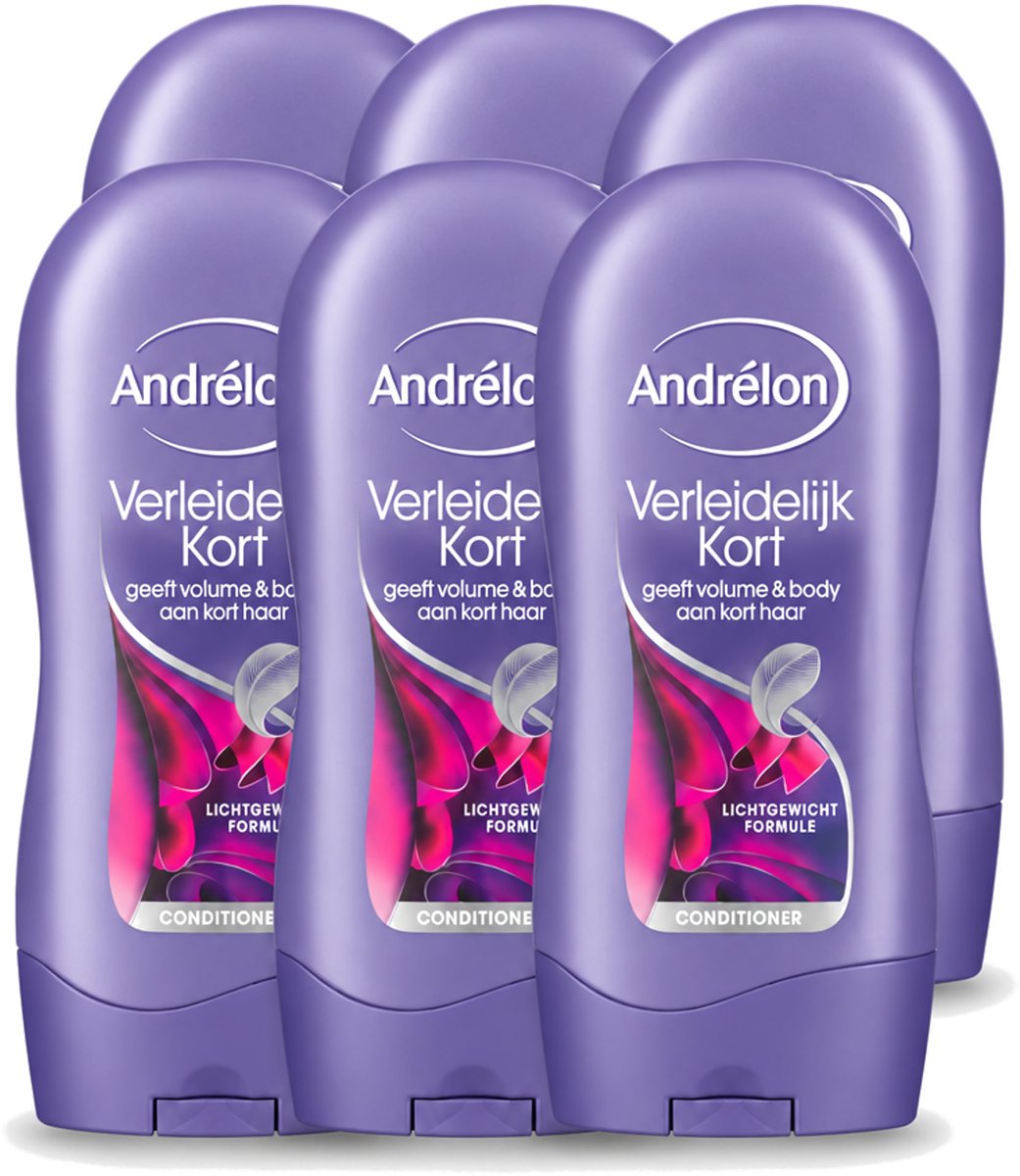 6 x Andrélon - Verleidelijk Kort - Conditioner - Voor Kort Haar - 300 ml - Voordeelverpakking - 6 stuks
