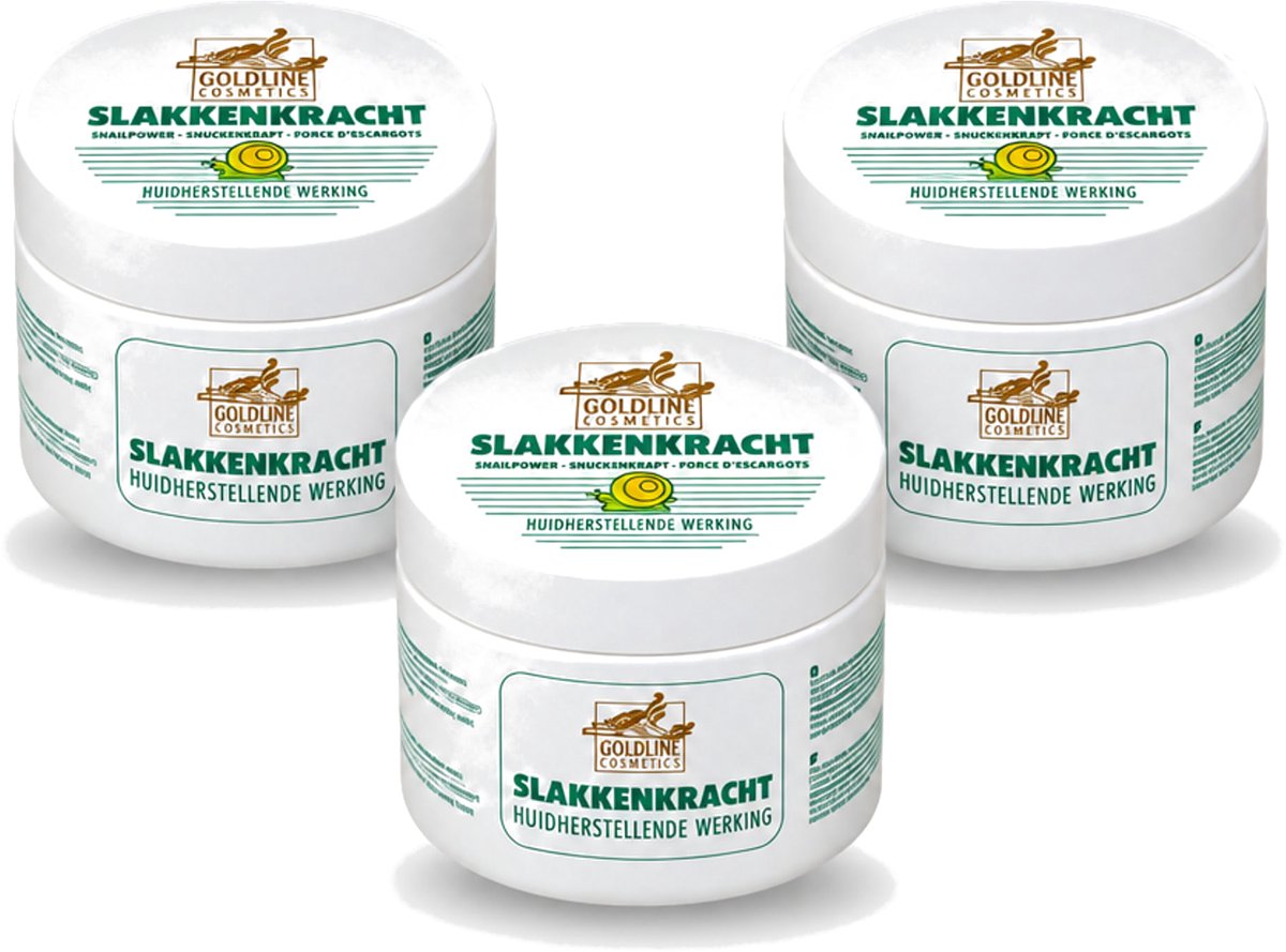 3 x Goldline - Bodycrème - Slakkenkracht - Huidverzorging - Verzachtend - 250 ml - Voordeelverpakking - 3 stuks