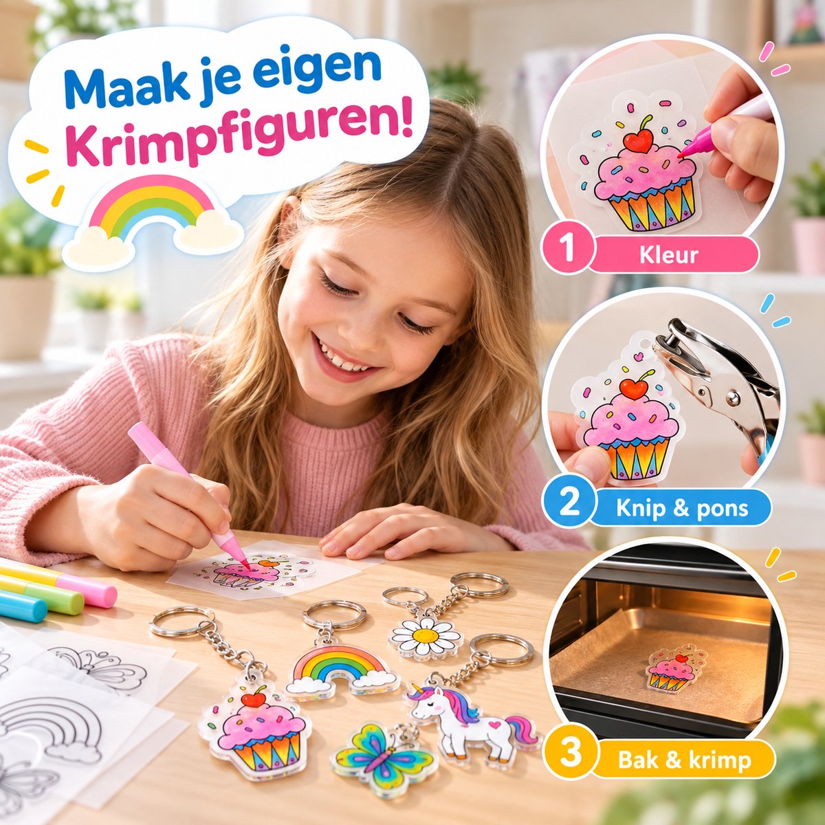 BOTC Krimpfolie set - Krimpie Dinkie Pakket - Knutselen Krimpie Dimpie - Sieraden en sleutelhangers maken — cadeau in Hobby - foto 3