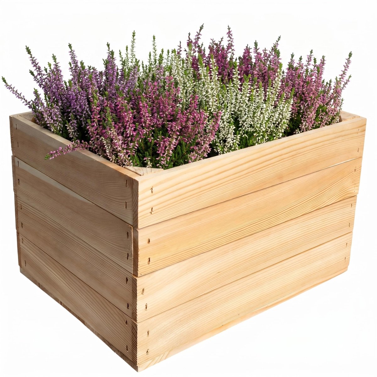 Creative Deco houten kist zonder sleuven, Natuurlijk 40x30x23 cm (+-1 cm), Fruitkist, decoratieve wijnkist, appelkist, Als houten kist, geschenkdoos, speelgoedkist, opbergkist, paasdecoratie