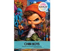 KleurLab® - Chibi Boys - Kleurboek voor Volwassenen - A4 - 48 Kleurplaten - Chibi - Jongens - Enkelzijdig bedrukt