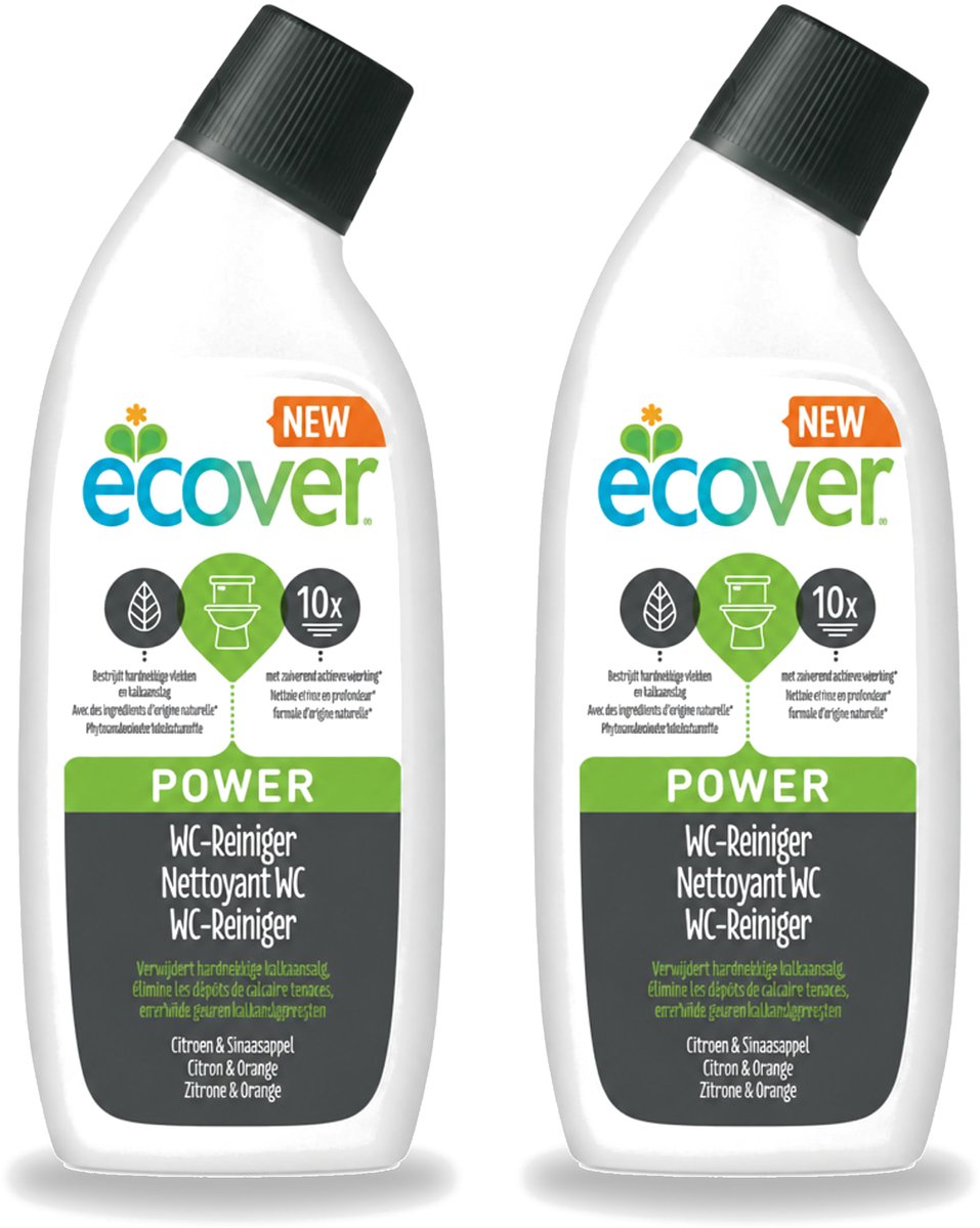 2 x Ecover - Toiletreiniger Power - 750 ml - Voordeelverpakking - 2 stuks