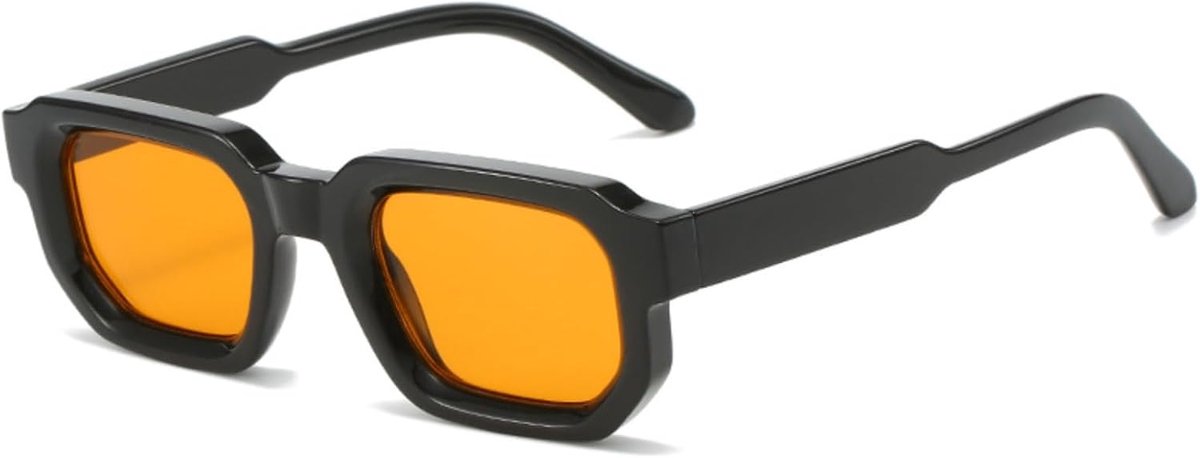rechthoekige zonnebril voor dames en heren, rechthoekige zonnebril, retro bril, UV400-bescherming