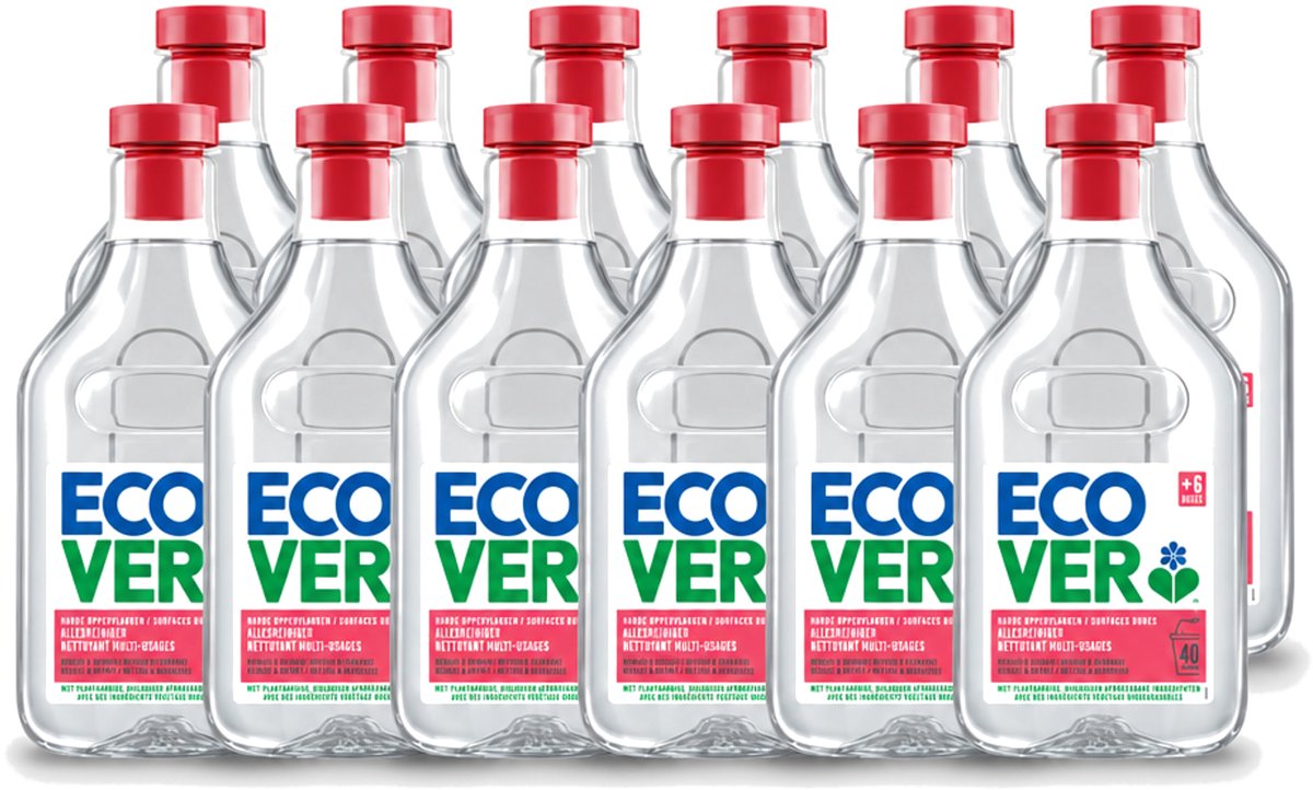 12 x Ecover - Allesreiniger - Magnolia & Bamboe - 1 liter - Voordeelverpakking - 12 stuks