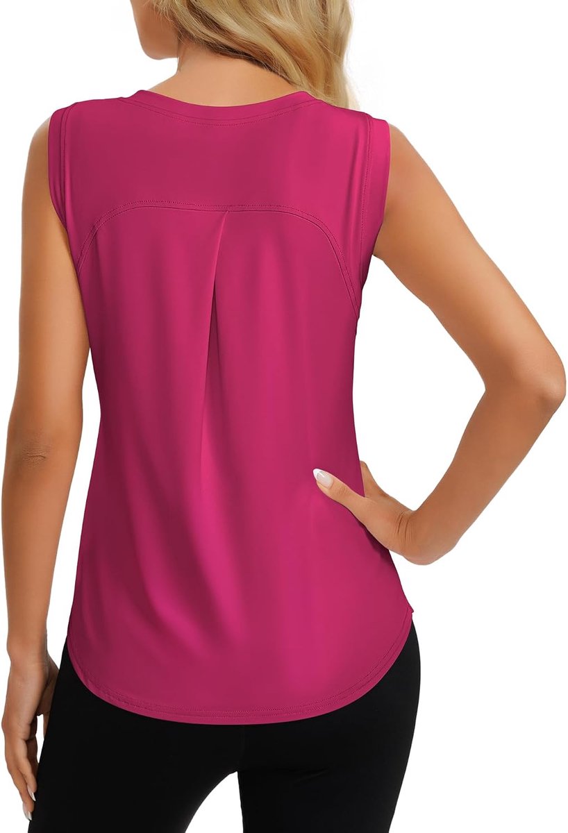 Sport Top Mouwloos Tennis Fitness Shirt Dames Lichte Yoga Sport Topjes