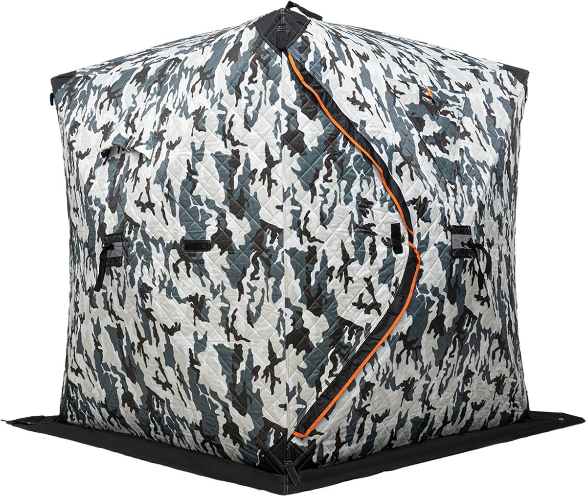 Draagbare ijs-hengeltent, geïsoleerde ijs-schuiltent, tent voor vissen, outdoor, ijs-vissen, tent, visserstent dikke warme tentschuilplaats voor 1-2 personen