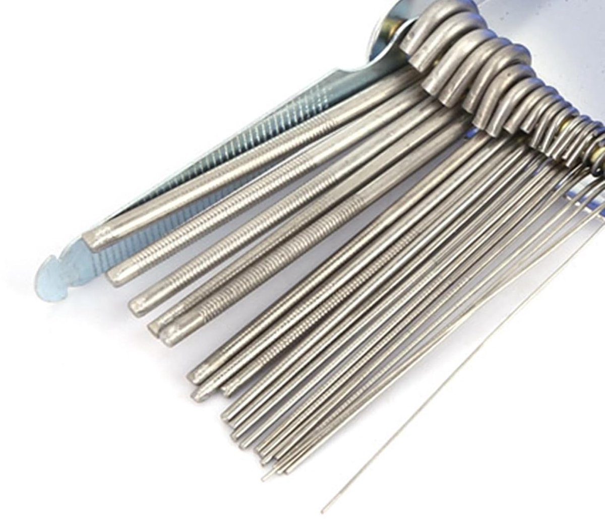 Gaslastip Mondstukreiniger Vijlset met 21-delige Mondstukreiniger in Aluminium Doos, Geschikt voor Soldeerpennen, Baggeren van de Contacttip en Snijtip